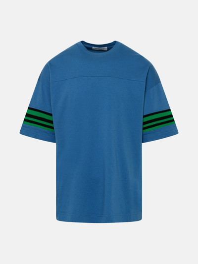Shop Ambush Blue Rib Cotton T-shirt In Light Blue