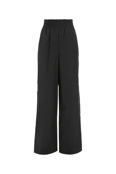 Shop Prada Black Re-nylon Wide-leg Pant Black  Donna 38