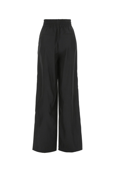 Shop Prada Black Re-nylon Wide-leg Pant Black  Donna 38