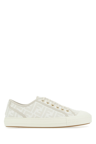 Fendi Domino Sneakers In White,beige | ModeSens