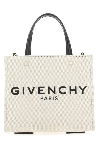 Givenchy Woman Ivory Canvas Mini G-tote Handbag