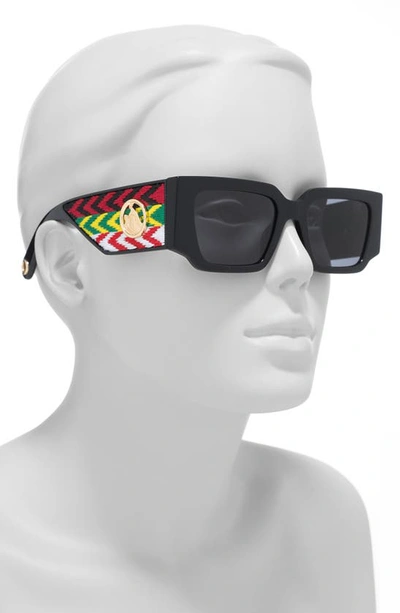 Shop Lanvin 52mm Rectangle Sunglasses In Black