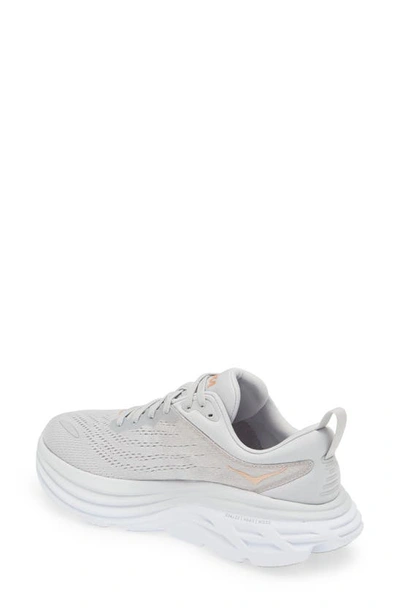 Shop Hoka Bondi 8 Running Shoe In Harbor Mist / Lunar Rock