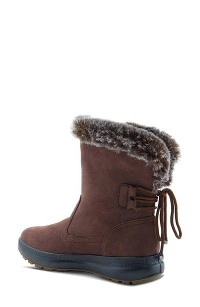Flexus By Spring Step Snowbird Waterproof Faux Fur Lined Boot In Brown