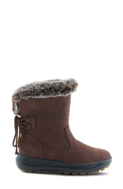 Flexus By Spring Step Snowbird Waterproof Faux Fur Lined Boot In Brown