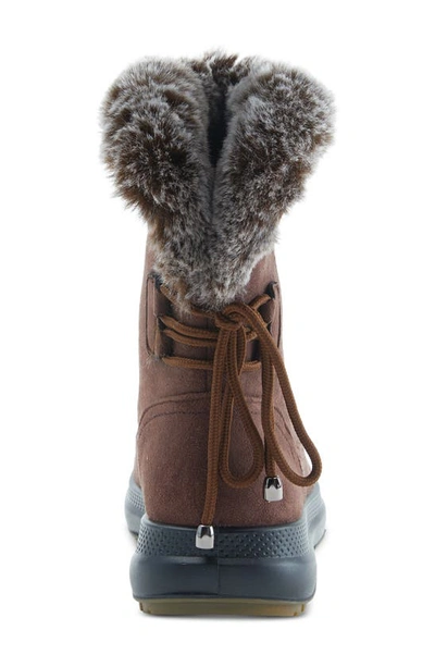 Flexus By Spring Step Snowbird Waterproof Faux Fur Lined Boot In Brown