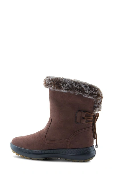Flexus By Spring Step Snowbird Waterproof Faux Fur Lined Boot In Brown