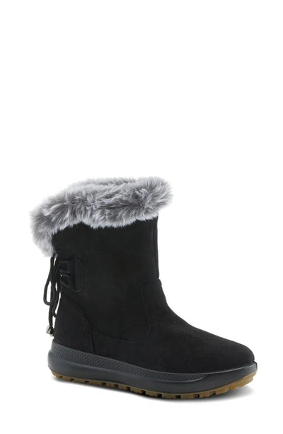 Flexus By Spring Step Snowbird Faux Fur Waterproof Boot In Black