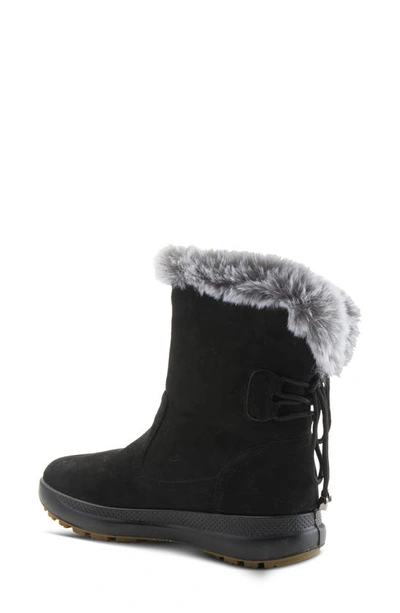 Flexus By Spring Step Snowbird Faux Fur Waterproof Boot In Black