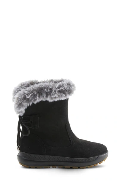 Flexus By Spring Step Snowbird Faux Fur Waterproof Boot In Black