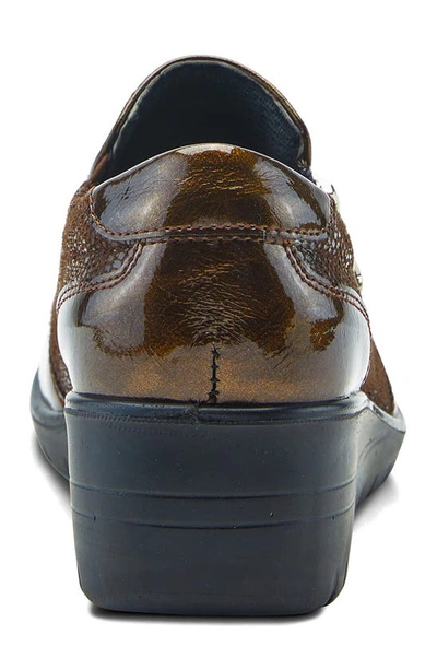 Flexus By Spring Step Concha Wedge Sneaker In Brown