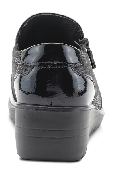Flexus By Spring Step Concha Wedge Sneaker In Black