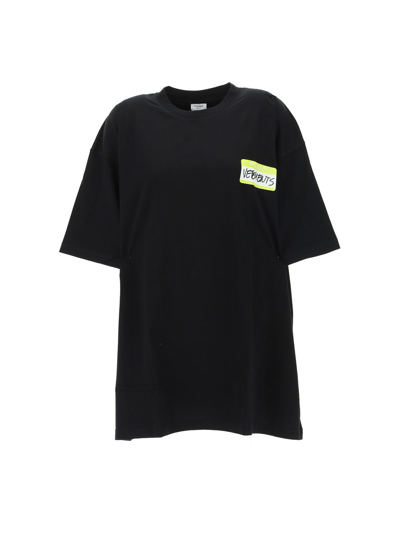Shop Vetements T-shirts & Vests In Black
