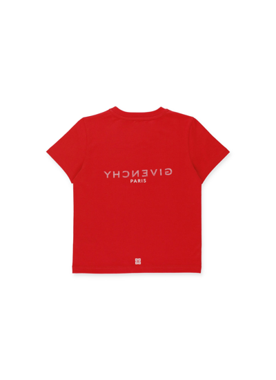 Shop Givenchy Reverse Logo T-shirt In Rosso Vivo