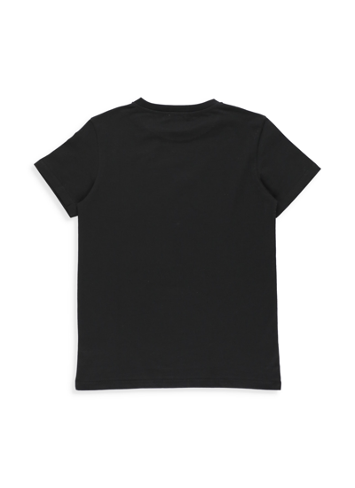 Shop Balmain Logo T-shirt In Nero/bianco