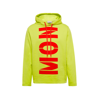 Shop Moncler Genius Logo Hoodie In Green