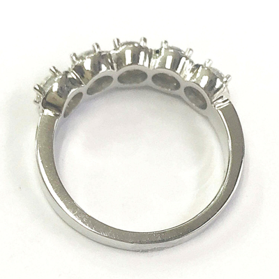 Pre-owned Jewelry By Arsa 1 Ctw Natural Diamond Solid 14k White Gold Round 5 Halo Anniversary Wedding Ring In G-h