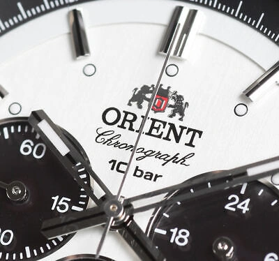 Pre-owned Orient Wv0041tx Milky White Solar Panda 70's Neo Seventies Men Watch In Box