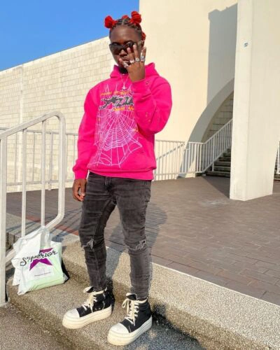 Pre-owned Spider Worldwide Young Thug Pink Hoodie Punk Hoodie Size Medium |  ModeSens
