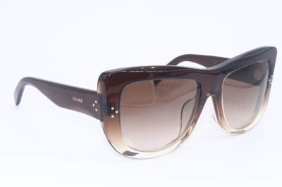 Pre-owned Celine Cl 40157u 50f Brown Fade Gradient Authentic Frames Sunglasses 57-18