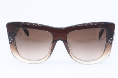 Pre-owned Celine Cl 40157u 50f Brown Fade Gradient Authentic Frames Sunglasses 57-18