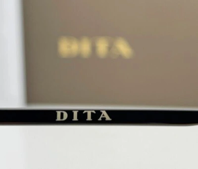 Pre-owned Dita Alkamx Sunglasses Gold Black Rhodium Frame Blue Gradient Lens Dts100-a-02