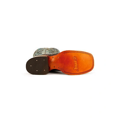 Pre-owned Ferrini Ladies Multi-color Leather Caiman S-toe Stampede Cowboy Boots In Multicolor