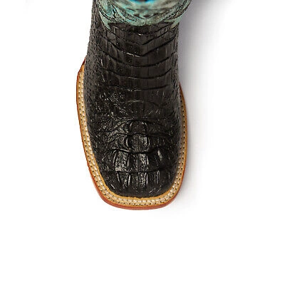 Pre-owned Ferrini Ladies Multi-color Leather Caiman S-toe Stampede Cowboy Boots In Multicolor