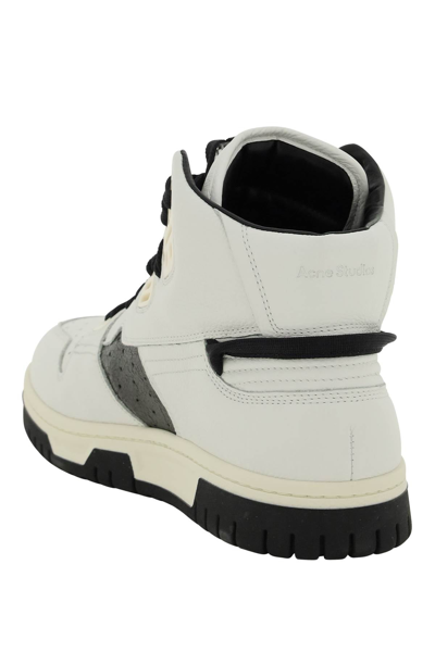 Shop Acne Studios Leather Hi-top Sneakers In Multicolor