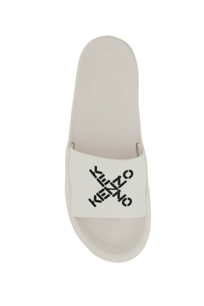Shop Kenzo Sport Slides In White