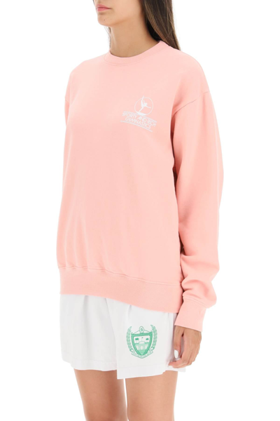 Shop Sporty And Rich Sporty Rich 'gymnastics' Crew-neck Sweatshirt In Pink