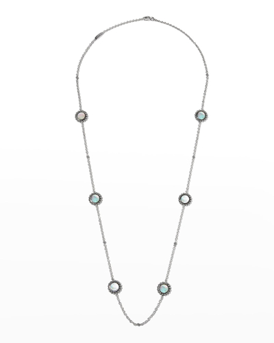 Shop Lagos Maya 6-station Inlay Necklace In Mother-of-pearl, 34" In Mother Of Pearl