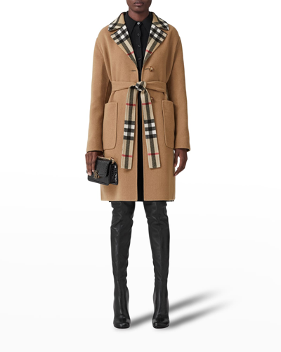 【関税＆送料込み】Burberry Reversible 'Check' Beige Wool C 835542FF-45BA-4FA7-BC2A-
