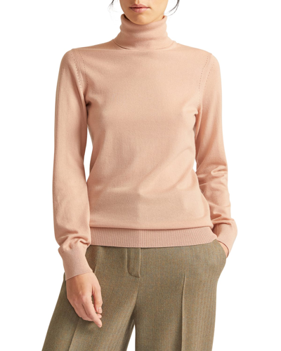 Shop Loro Piana Featherweight Cashmere Turtleneck Sweater In 308p Strawberry F