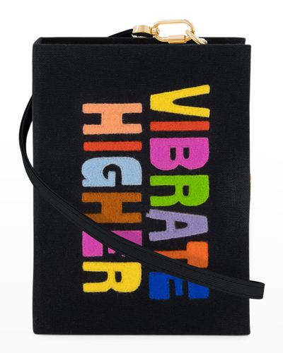 Shop Olympia Le-tan Georgia Perry's Vibrate Higher Book Clutch Bag In Black