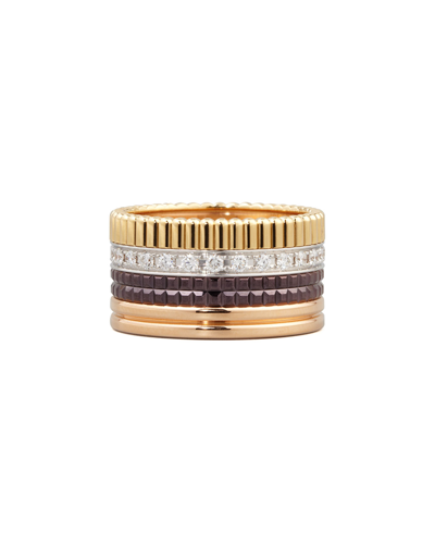 Shop Boucheron Classic Quatre 18k Gold Large Diamond Band Ring, Eu 59 / Us 8.75
