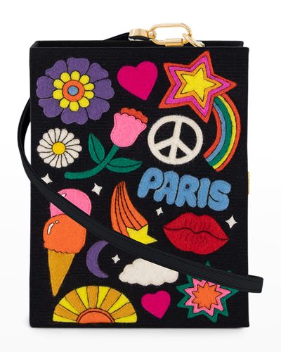 Shop Olympia Le-tan Georgia Perry's Paris Book Clutch Bag In Black