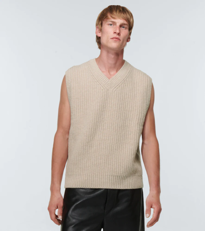 Shop Nanushka Malthe Wool And Cashmere Sweater Vest In Clay