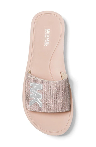 Shop Michael Michael Kors Mk Platform Slide Sandal In Pink