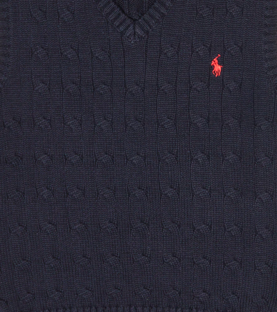 Polo Ralph Lauren Cable-knit Cotton Sweater Vest In Rl Navy/c3822