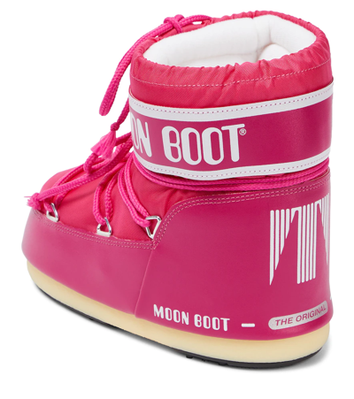 Moon Boot Icon Nylon Ankle Snow Boots In Bouganville