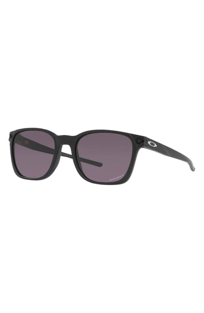 Shop Oakley Oakely Prizm™ 55mm Sunglasses In Matte Black/ Prizm Grey