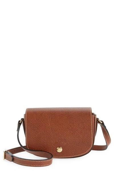 Shop Longchamp Épure Small Leather Crossbody Bag In Brown