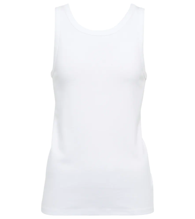 The Row Essentials Frankie Organic Cotton-jersey Tank In White