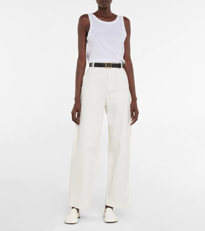 The Row Essentials Frankie Organic Cotton-jersey Tank In White