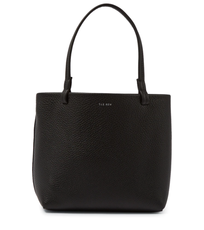 The Row Park Small Leather Tote Bag In Black Pld