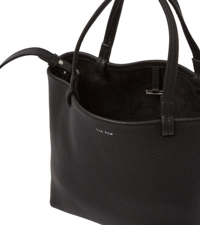 The Row Park Small Leather Tote Bag In Black Pld