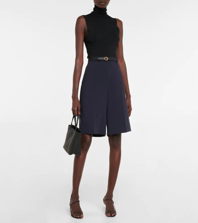 The Row Park Small Leather Tote Bag In Black Pld