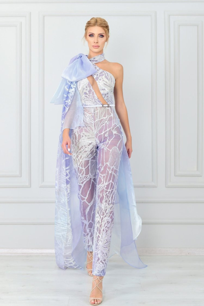 Shop Jean Fares Couture Sleeveless Cutout Jumpsuit
