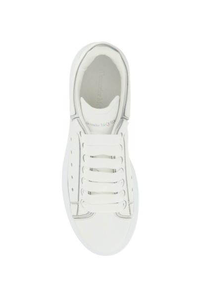 Shop Alexander Mcqueen Holographic Leather Oversize Sneakers In Multicolor